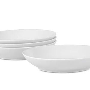 NEW Noritake Colorscapes WoW Swirl 43813 Set of 4 Pasta Bowls, White